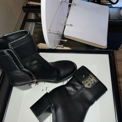 Designer Black Burberry Boots Women