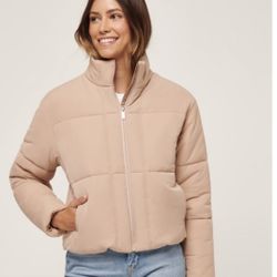 Travis Mathew Women’s Beige Puffer Jacket
