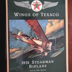 Collectible Model Wings of Texaco 1931 Stearman Bi-Plane
