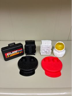 Vintage GI Joe 12" Figure Accessory Lot Stay Clear Briefcase Helmet Stand