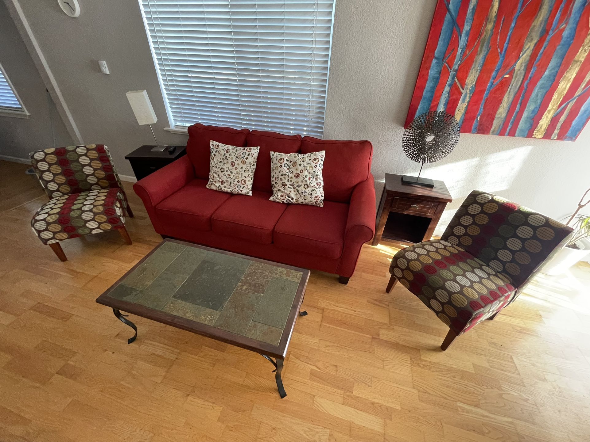 Red Sofa Bed 