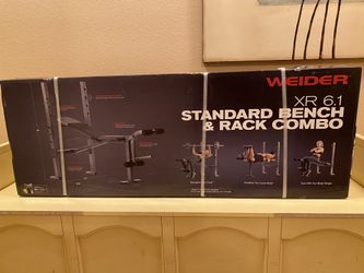 Weight bench and rack combo