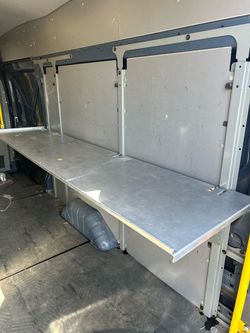 Van Shelving Unit with Work Bench