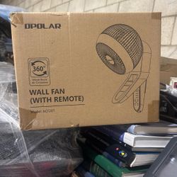 OPOLAR Wall Mount Air Circulator Fan with Remote Control | 3 Speeds 15 Inch