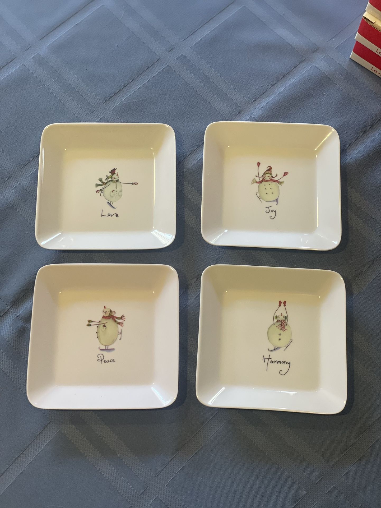 Christmas Snowmen Winter American Greetings Snack Plates 