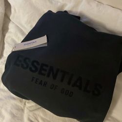 essentials black hoodie