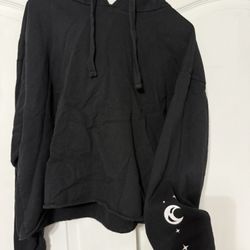 Hot Topic Black Rose Hoodie.