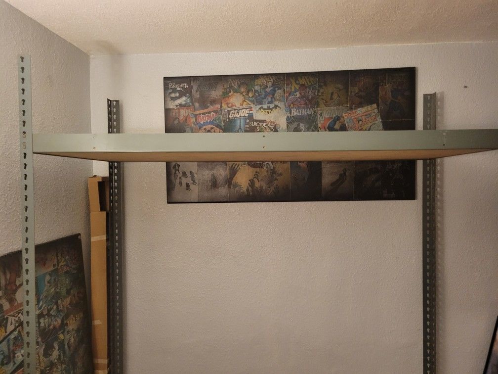 Metal shelves 