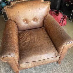 Faux Leather Arm Chair