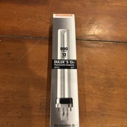 Sylvania 13W DS Single Tube 2-Pin GX23 Fluorescent Light Bulb