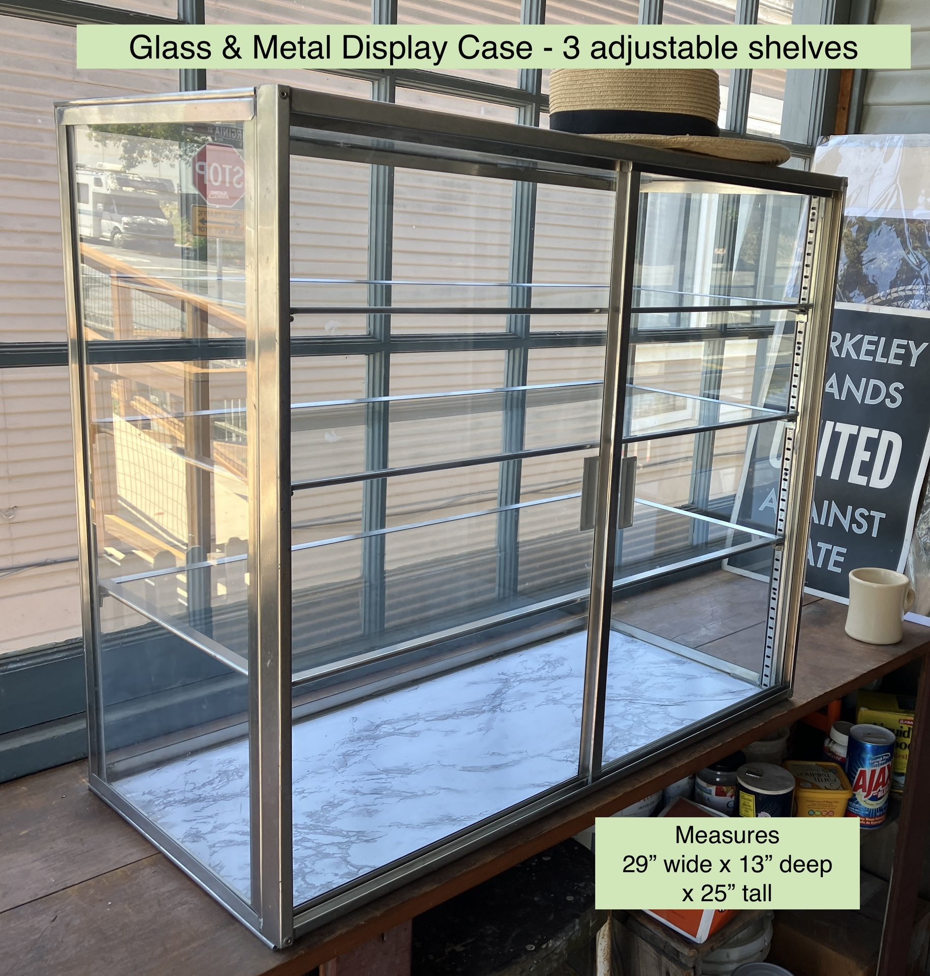 2 Glass & Metal Display Cases for your treasured objects