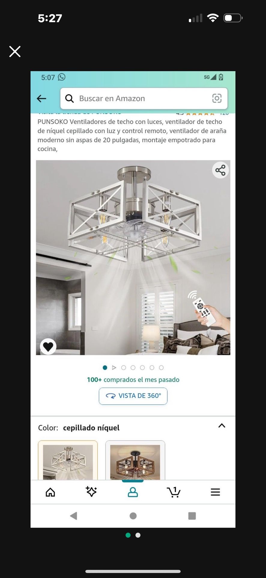 PUNSOKO Ceiling Fans with Lights
