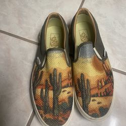 Vans 8.5 Men’s Desert Cactus Design