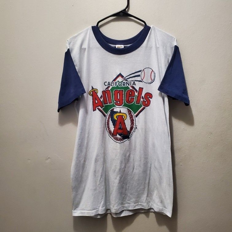 Mens angels sales baseball shirt
