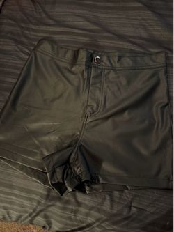 Leather shorts