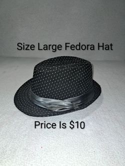 Size Large Fedora Hat In Excellent Condition (Price Is $10)