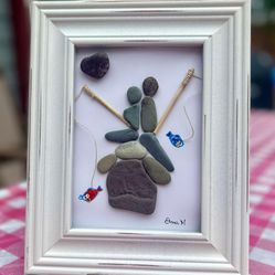 Rock Art 5x7 “Gone Fishing”
