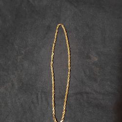 10k gold rope 3mm 18 Inch 