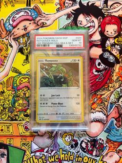 2024 Pokemon SWSH BSP Rayquaza Holo #029 Crown Zenith Premium Collection Sea & Sky PSA 10 Gem Mint