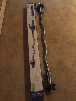 Olympic ez curl bar with clips. Brand new $90