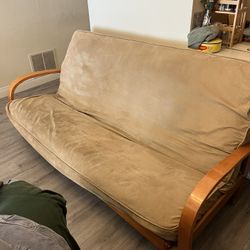 FUTON CONVERTIBLE FRAME + MATTRESS (FULL/QUEEN SIZE)
