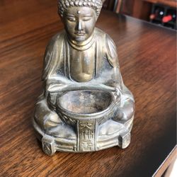 Brass Buddha Incense Statue Made In Japan 