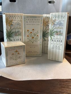 Vintage Crabtree & Evelyn Swiss Skincare & Aloe Vera Lot - NIB 5pc