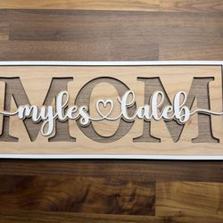 Custom Family Name Sign for Mom Dad Grandma  – Unique Gift Idea Decor 