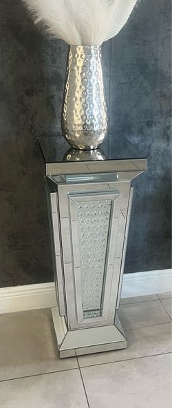 Tall Mirrored Pedestal