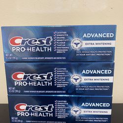 Lot Of 3 Crest Pro-Health Advanced Extra Whitening Toothpaste