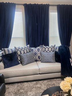 Sofa and pillows