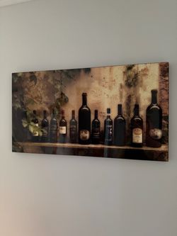 Wine Bottles glossy Wall Art Print