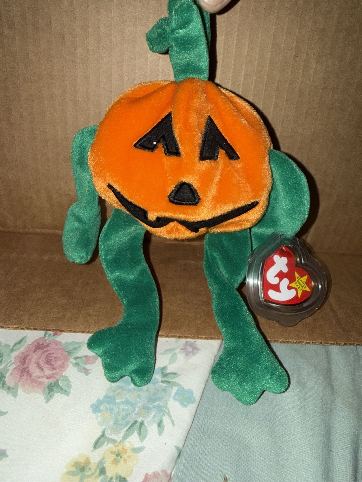 Ty Retired Beanie Baby Pumkin Pumpkin Halloween 1998 MINT With Red Stamp