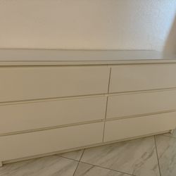 White Dresser - 6 Drawers