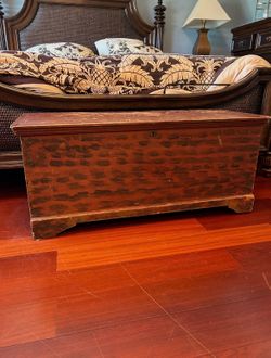 Mid 19th century painted blanket chest
