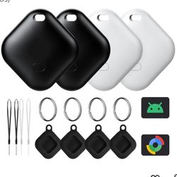 Air Tag for Android, Tags-4 Pack Tracker with 4 Case, Works via Google Find Hub App, Android Tracker Tags, Item Finder for Key, Backpack, Travel and C