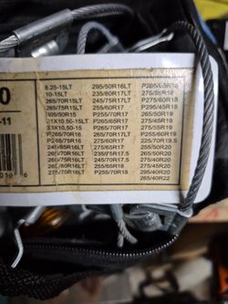 Snow Chains Sizes In Photos