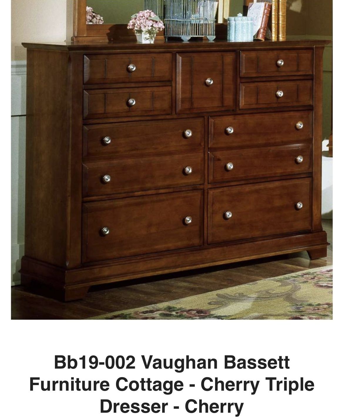 Vaughan Bassett Furniture Cottage - Cherry Triple Dresser - Cherry
