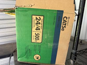 5 Boxes CAT5e Ethernet Cable – 24/4 CMR Riser – Bulk Lot