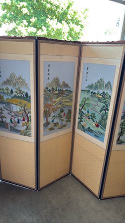 Hand sown Korean folding wall