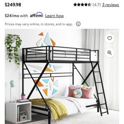 Twin Over Twin Bunk Bed 