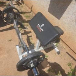 Titan Curl Bench With Bar