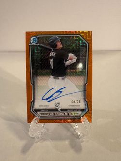 2026 Bowman Chrome - Caleb Bonemer #BMA-CB Orange Mojo Refractor Auto /25