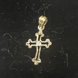 Gold Cross Pendant 