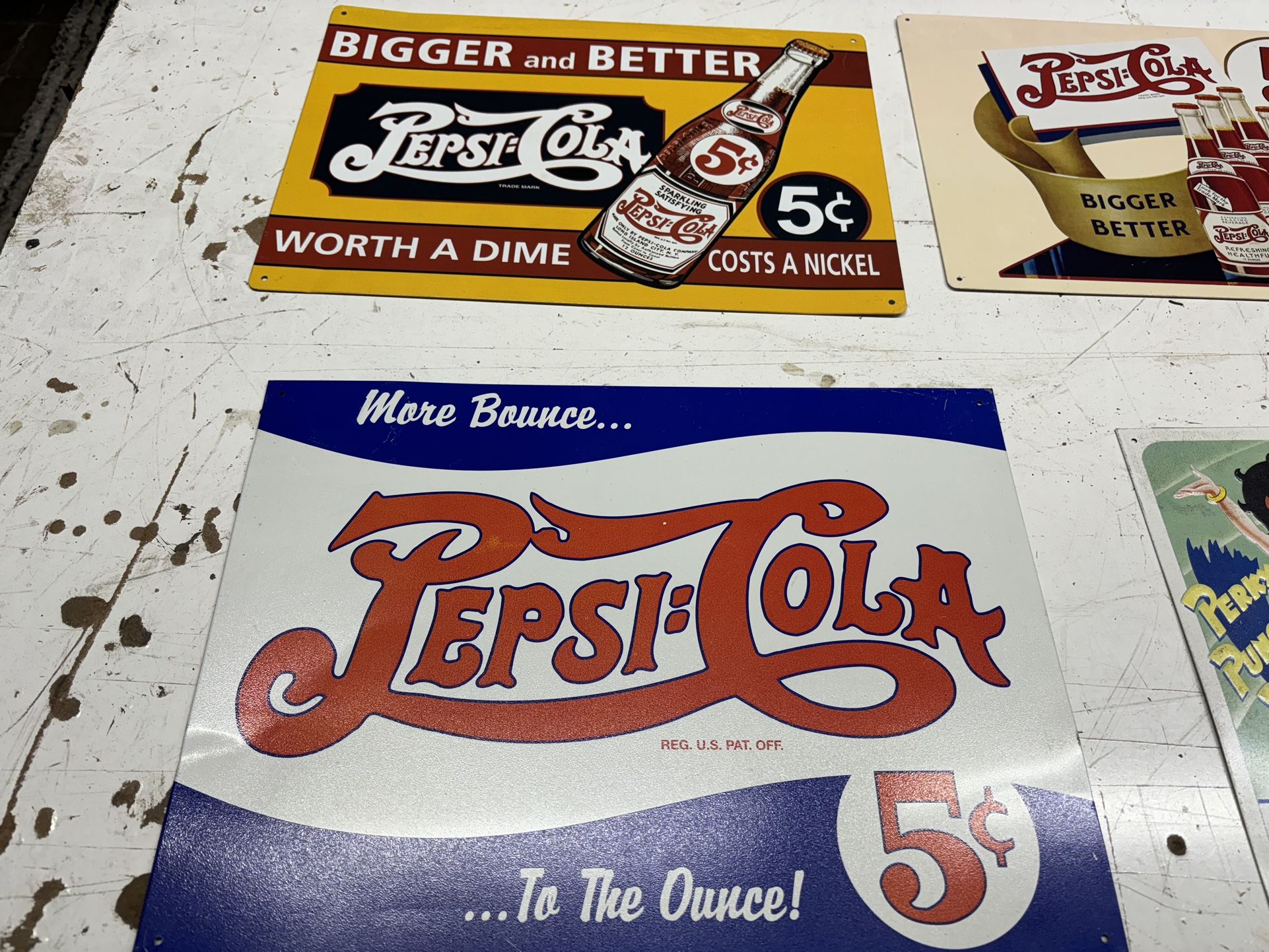 Pepsi Tin Signs 8 Pc 