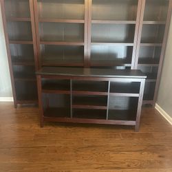 Threshold Carson 5-Shelf Bookcases - Full Entertainment Wall Set!