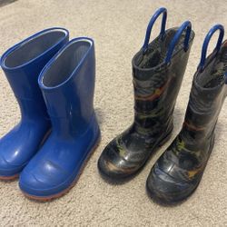 2 PR BOYS RAIN BOOTS 7