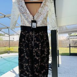 Black and White Lace Dress