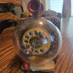 Vintage Antique Musical Box Snowglobe