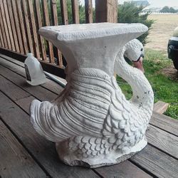 Vintage Concrete Swan Plant Holders